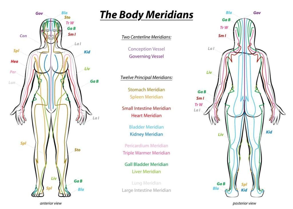 Acupuncture meridian chart Acupuncture meridian chart